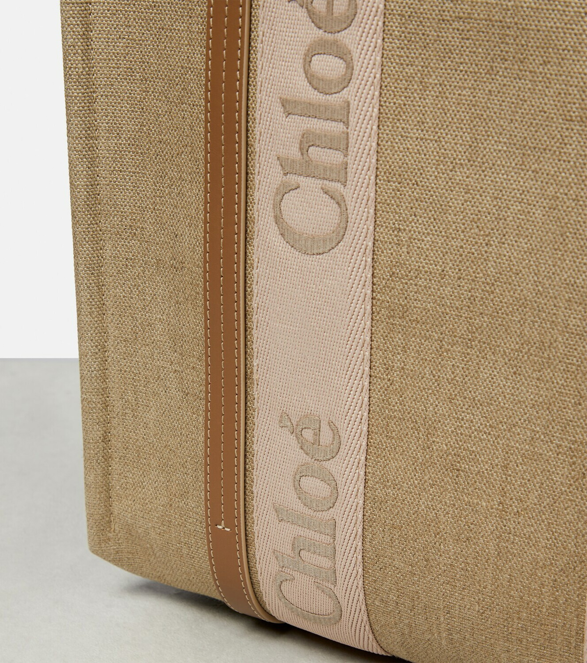 Chloé Woody Medium canvas tote bag