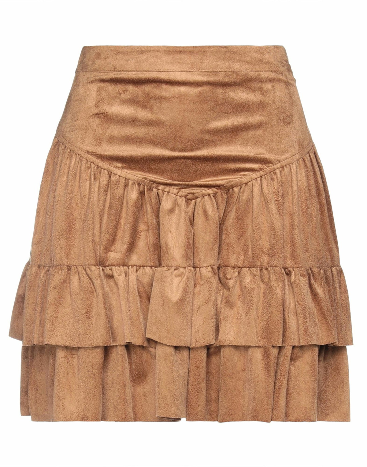Manila Grace Womens Mini skirt Camel
