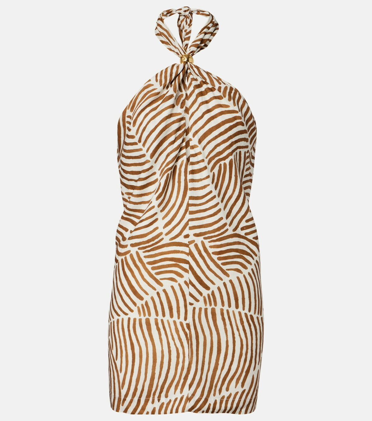 ViX Paula Hermanny Aster printed halterneck minidress