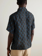 Kartik Research - Printed Linen-Gauze Shirt - Blue