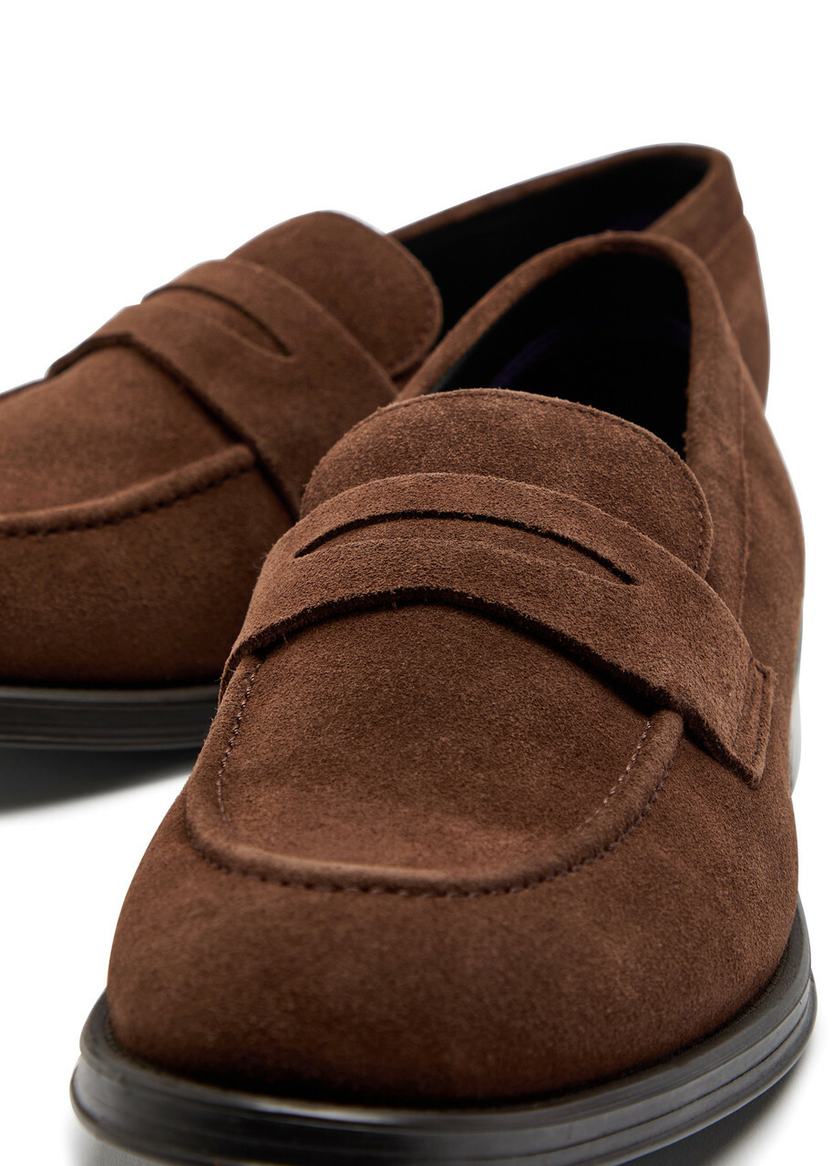 Paul Smith Pierce Suede Loafers Brown