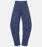 Nili Lotan Shon cotton barrel-leg pants