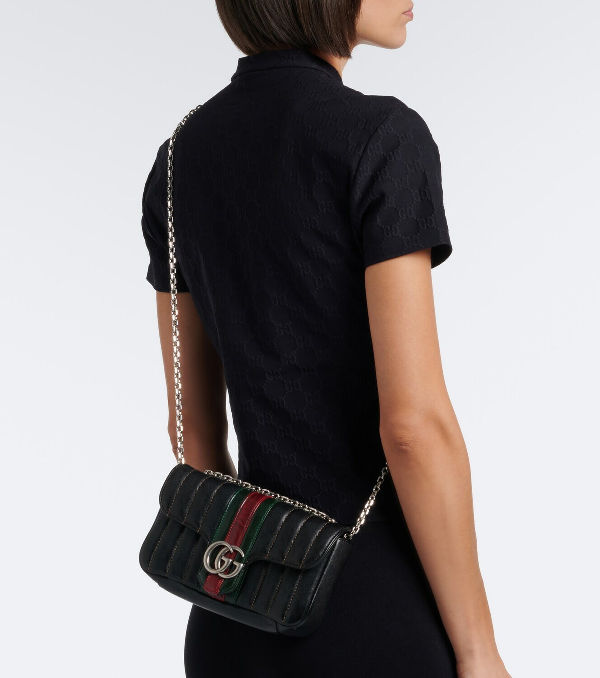 Gucci Jetset GG Marmont Small leather shoulder bag