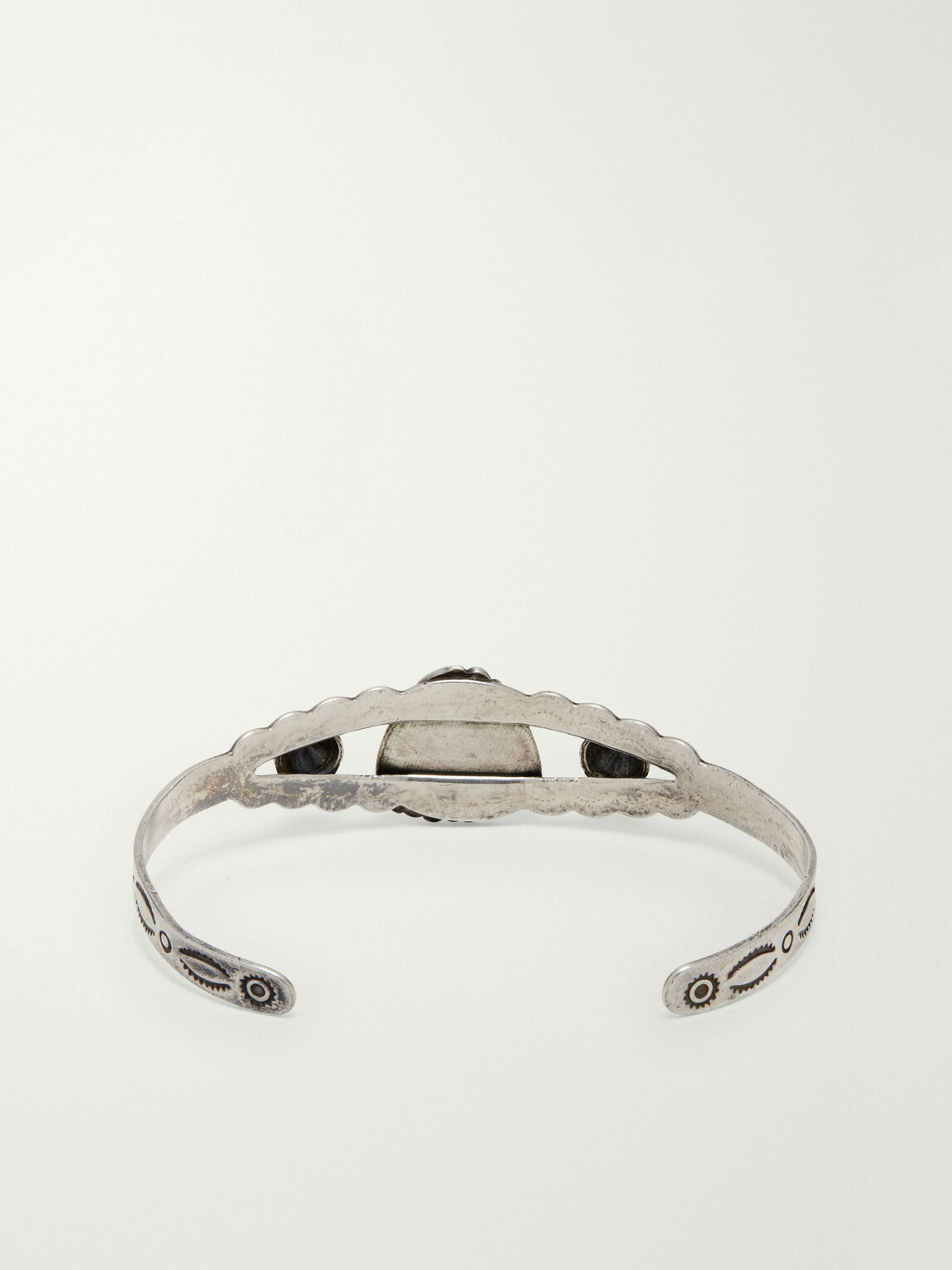 FOUNDWELL - Vintage 1960s Sterling Silver Turquoise Bracelet - Silver