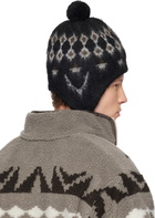 South2 West8 Black Mohair Knit Beanie