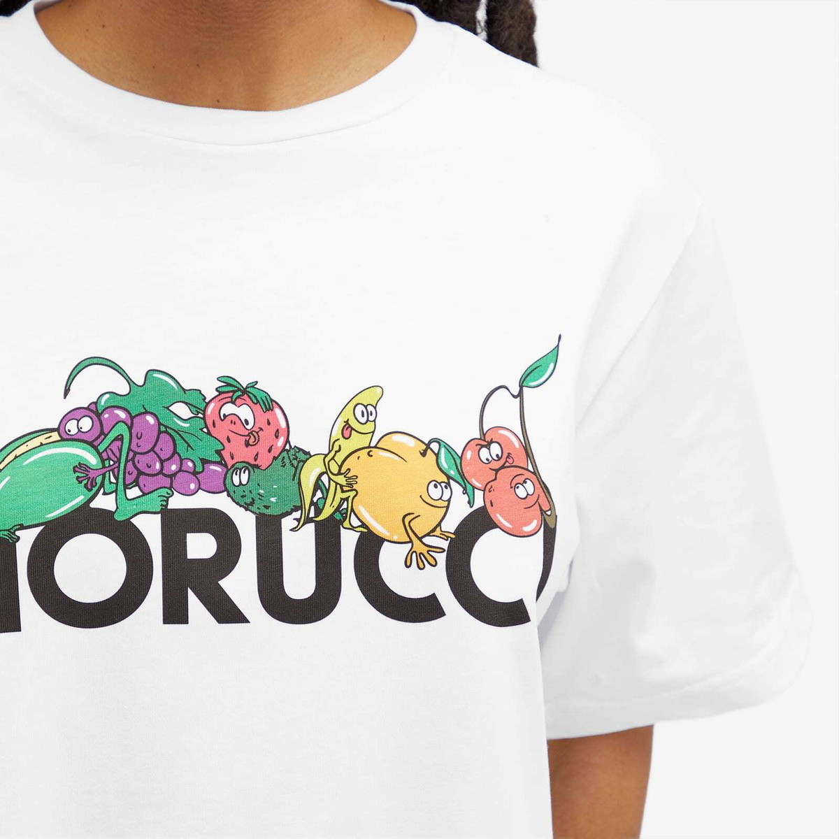 Fiorucci Women's Fruit Print Regular Fit T-Shirt in White