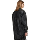 Julius Black Coated Big Shirt