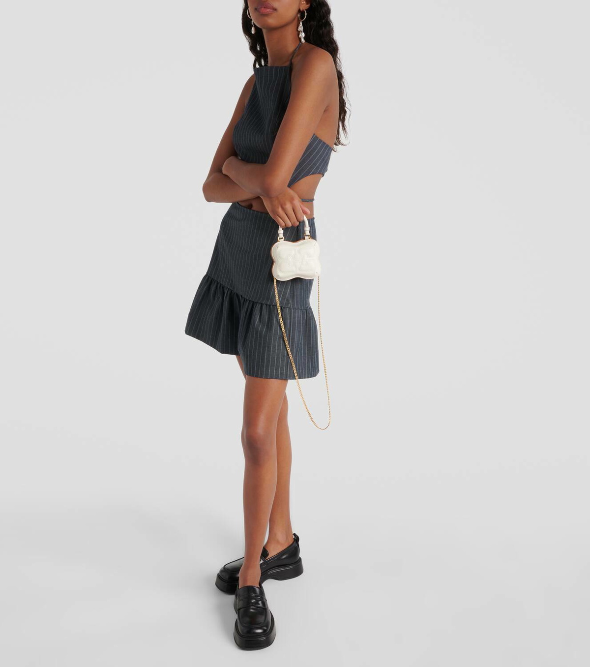 Ganni Butterfly Nano faux leather crossbody bag GANNI