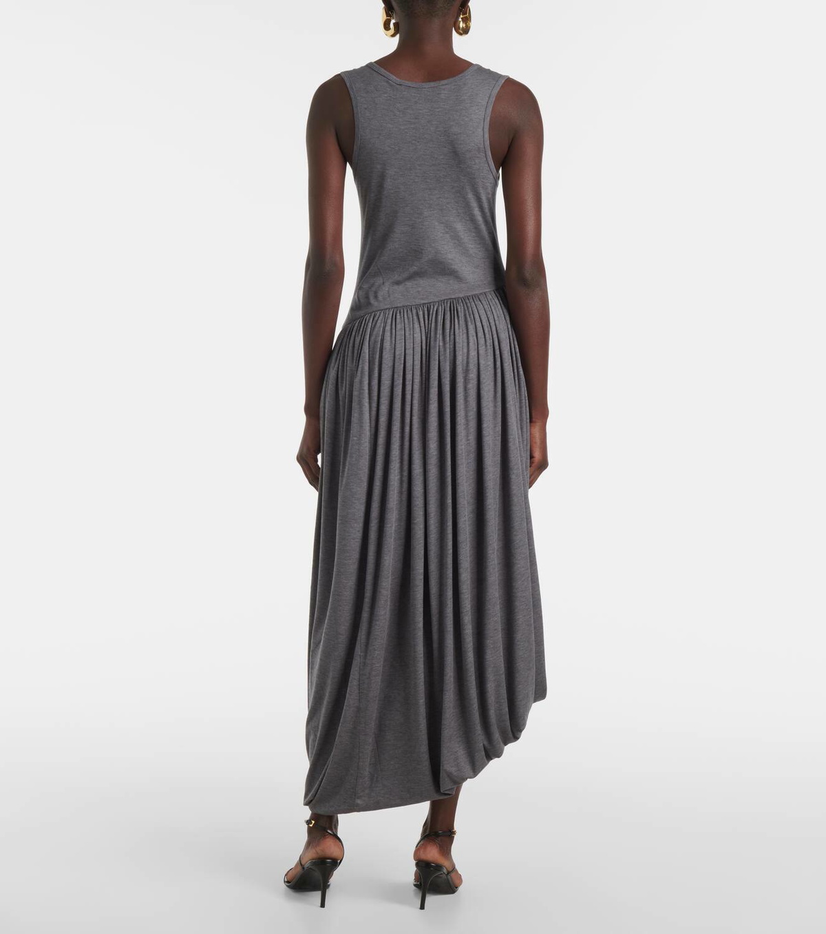 Xu Zhi Draped jersey midi dress