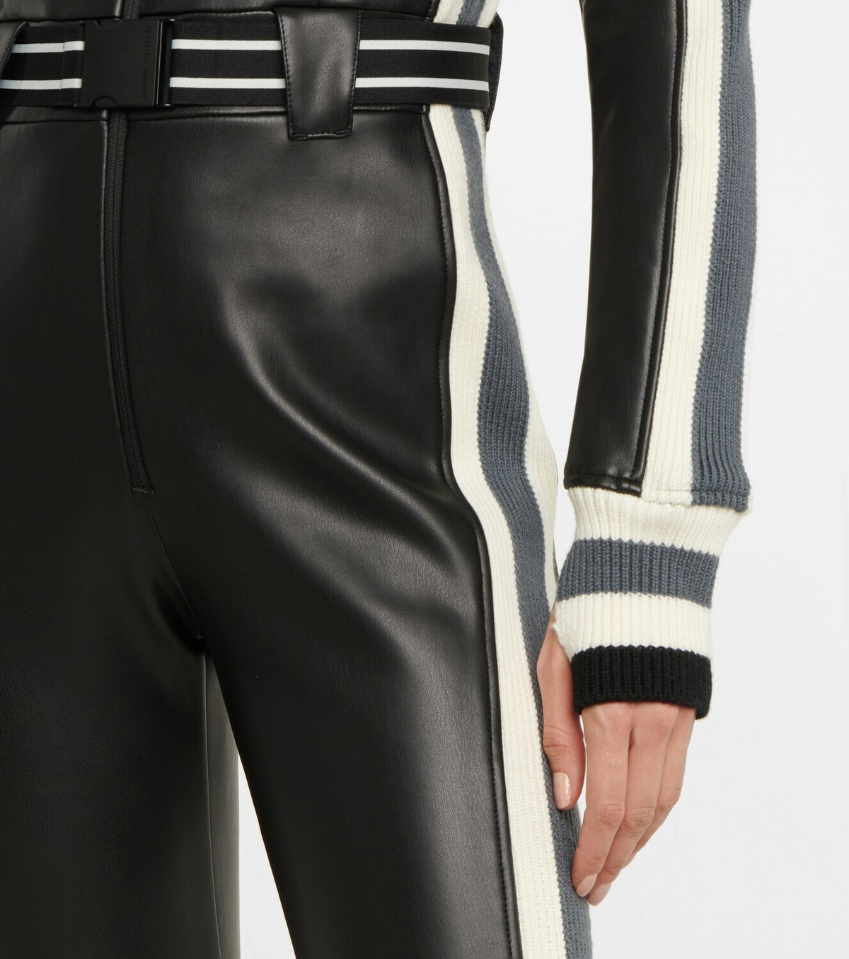 Perfect Moment Crystal faux leather ski suit Perfect Moment