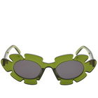 Loewe Eyewear Paula's Ibiza Flower Sunglasses in Green 