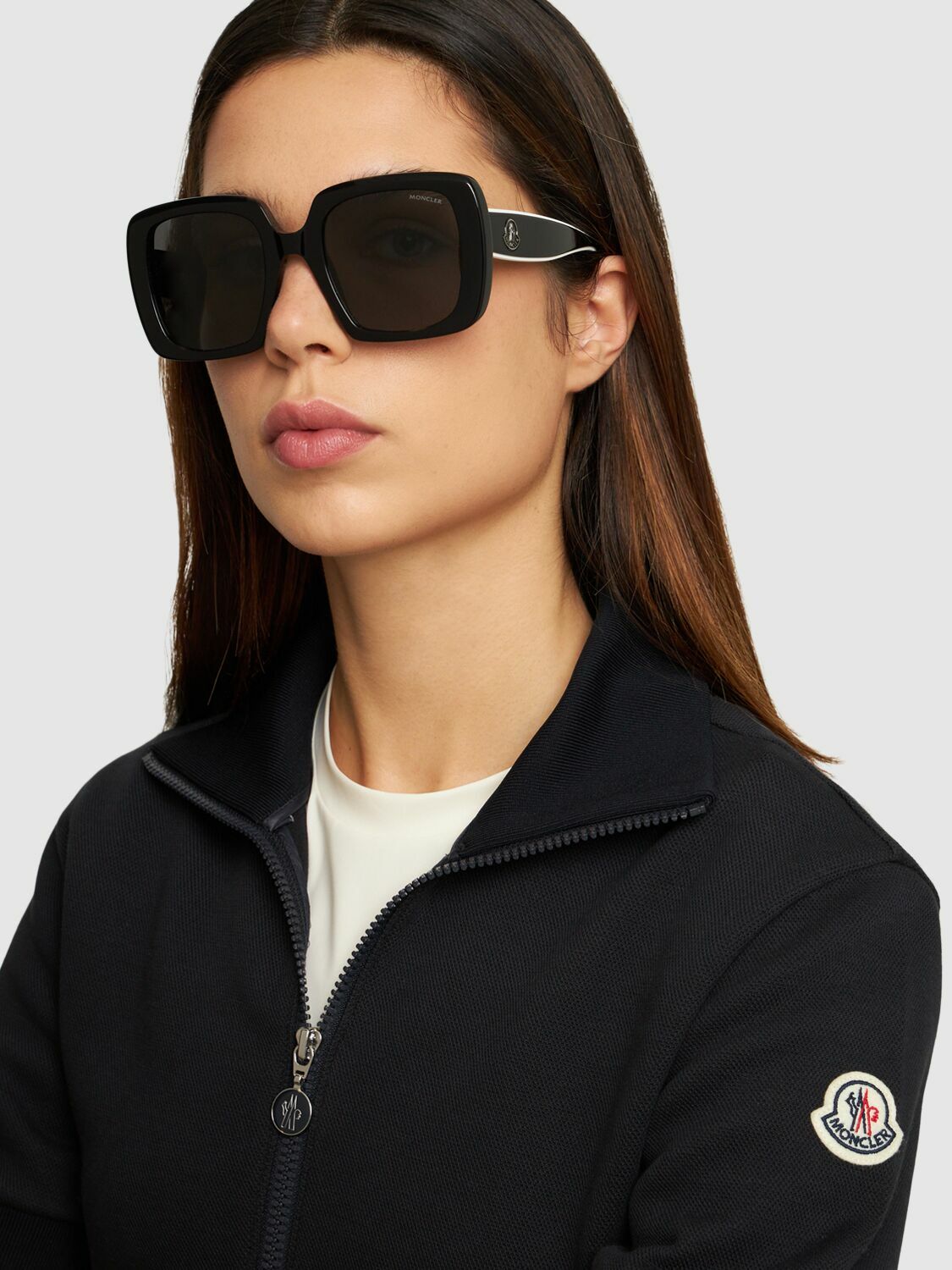 MONCLER - Blanche Squared Acetate Sunglasses Moncler