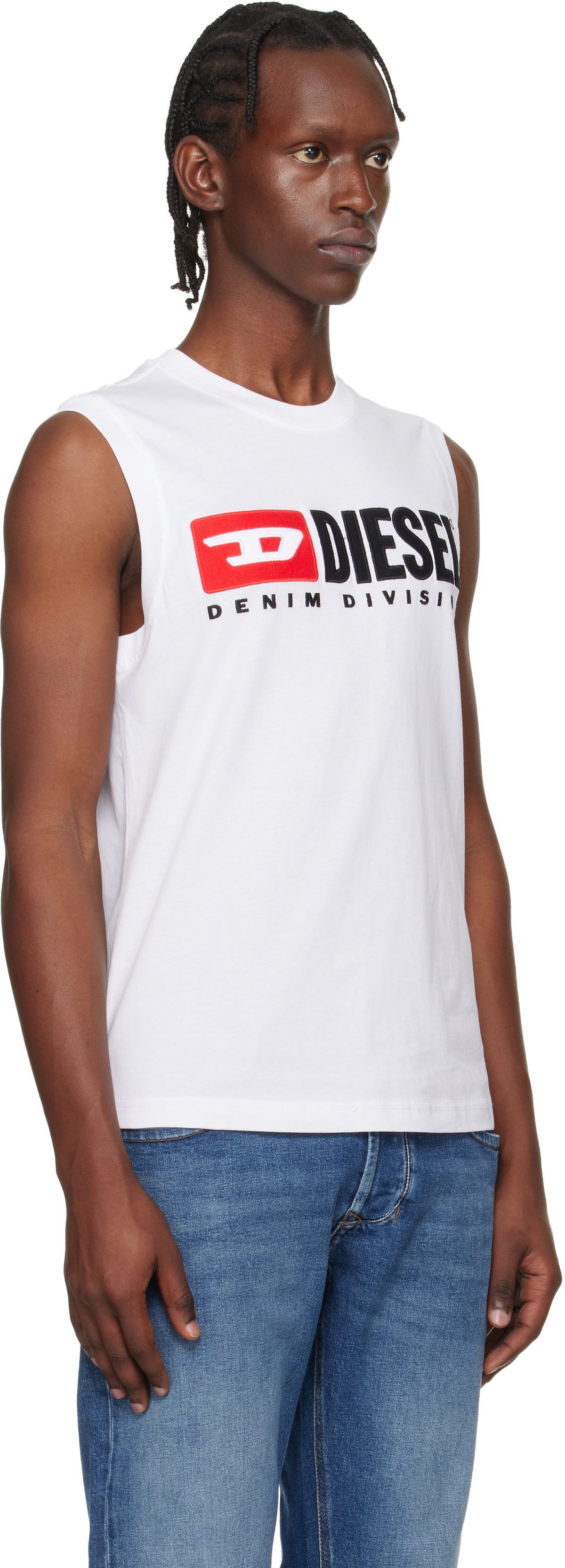 Diesel White T-Isco-Div Tank Top