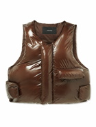 Entire Studios - Pillow Oversized Quilted Glossed Nylon-Ripstop Down Gilet - Brown