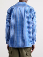 Beams Plus - Camp-Collar Checked Cotton Shirt - Blue