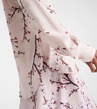 Alexander McQueen Floral oversized silk shirt