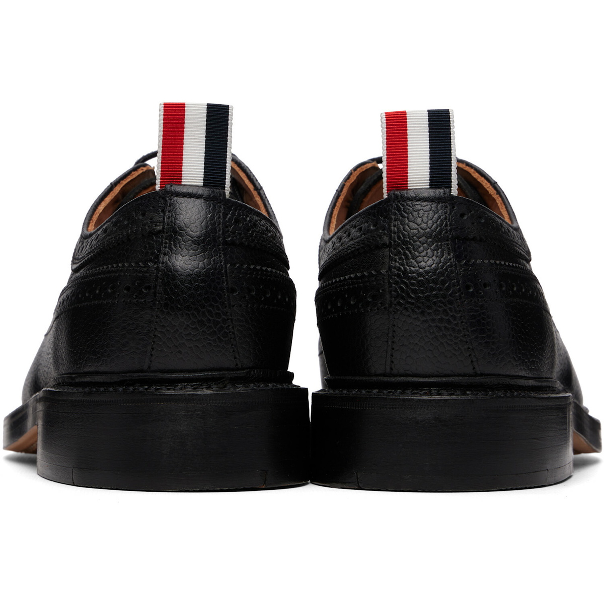 Thom Browne Black Leather Sole Longwing Brogues