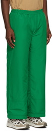 Situationist Reversible Green Satin & Fleece Trousers