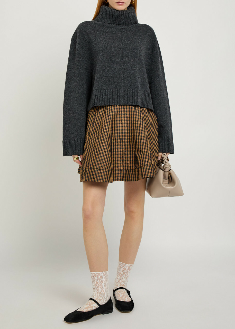 Ganni Turtle-neck Wool Jumper Black