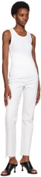 AGOLDE White Criss Cross Straight Jeans