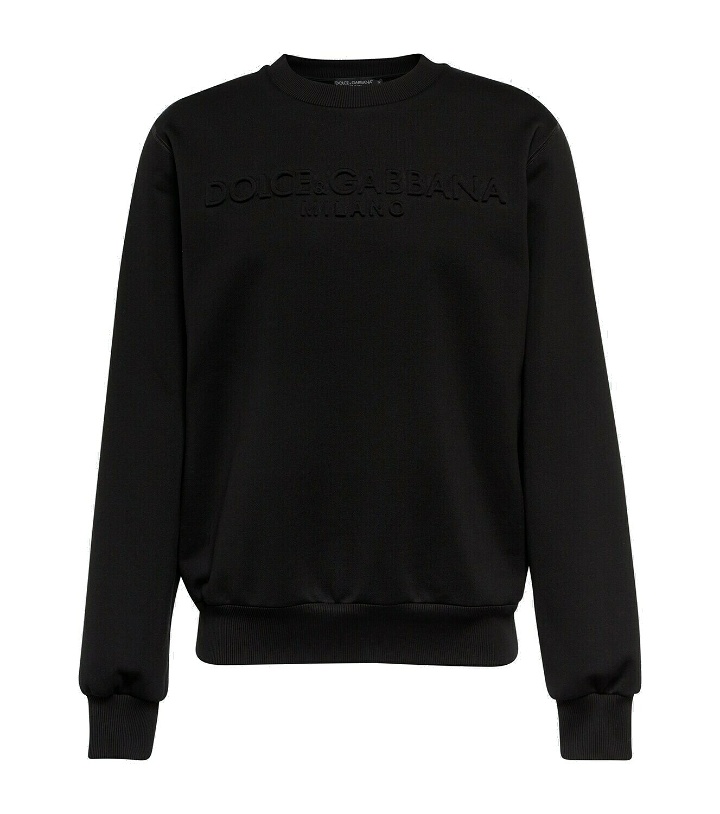 Photo: Dolce&Gabbana Logo cotton-blend jersey sweatshirt