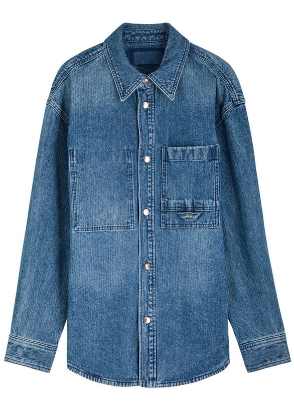 Photo: Wooyoungmi Logo-print Denim Overshirt Blue