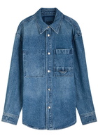 Wooyoungmi Logo-print Denim Overshirt Blue
