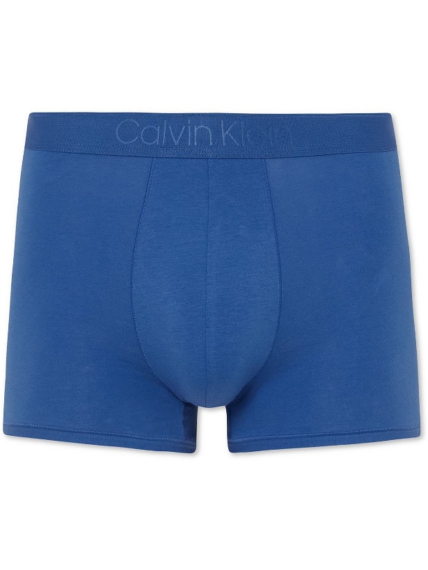 Photo: Calvin Klein Underwear - Stretch-Cotton Boxer Briefs - Blue