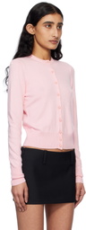 GUIZIO Pink Emelie Cropped Cardigan