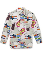 Comme des Garçons SHIRT - KAWS Printed Cotton-Poplin Shirt - White