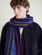 Paul Smith - Fringed Striped Wool Scarf