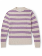Aspesi - Striped Brushed Wool Sweater - Purple