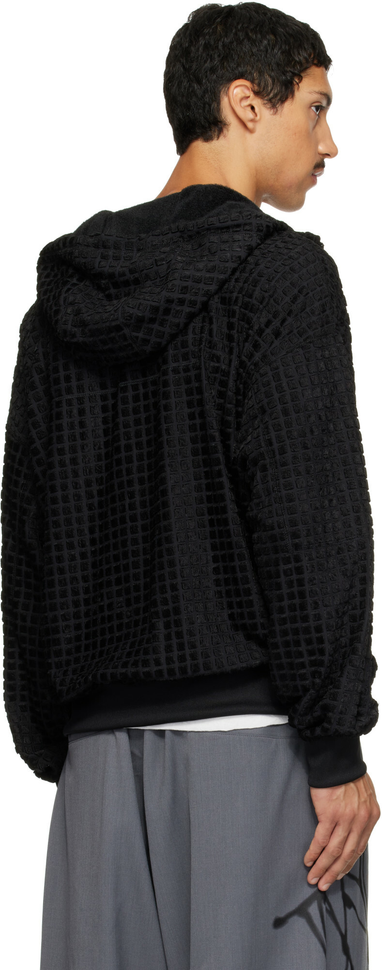 Y-3 Black Hooded Reversible Track Jacket