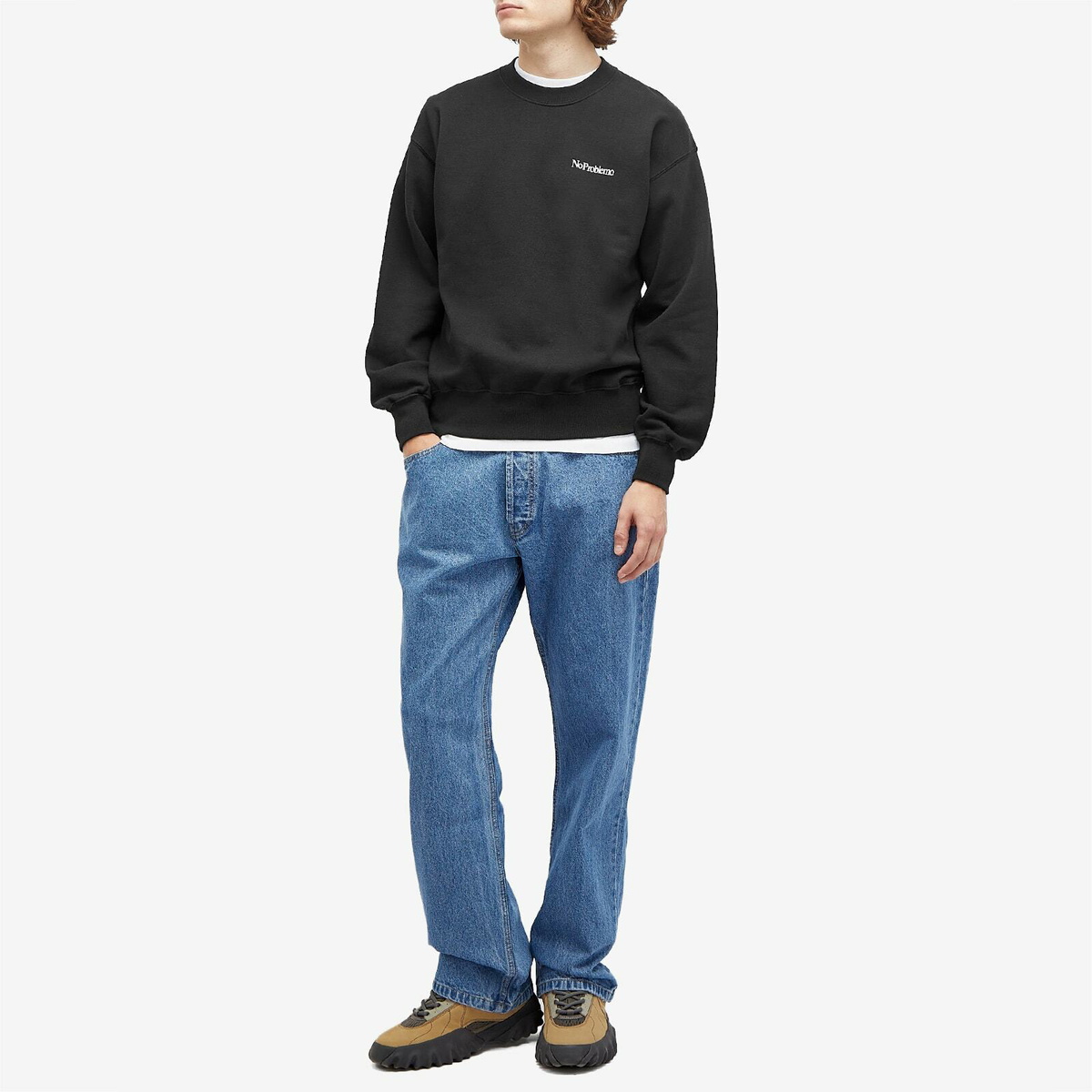 No Problemo Men's Mini Problemo Crew Sweatshirt in Black