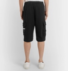Burberry - Logo-Print Loopback Cotton-Jersey Cargo Shorts - Black