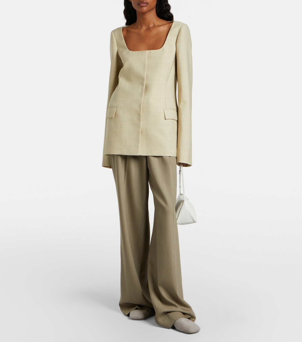 Calvin Klein Collection Fernanda wool-blend wide-leg pants