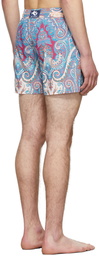 Etro Blue Paisley Costume Swim Shorts