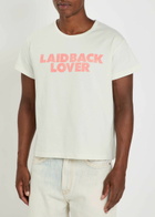 Second Layer Laidback Lover Printed Cotton T-shirt Cream