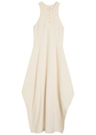 Nanushka Thoose Draped Crepe Maxi Dress Cream