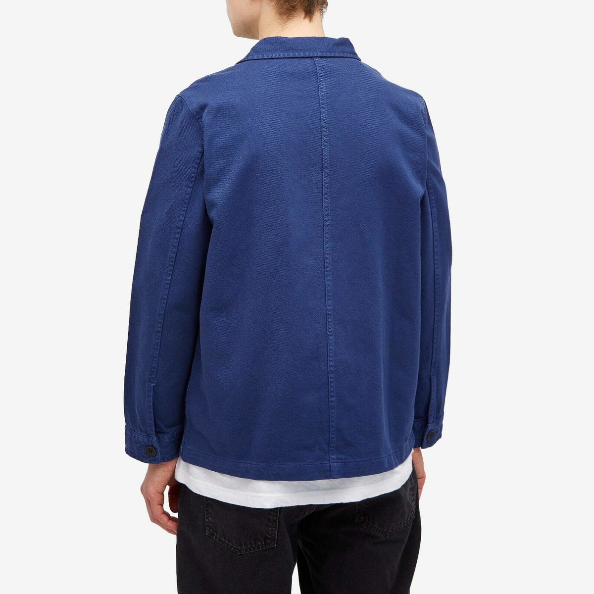 Nudie Jeans Co Men's Barney Worker Jacket in Mid Blue Nudie Jeans Co