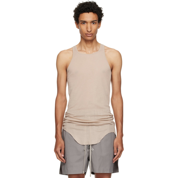 Photo: Rick Owens Taupe Tower Basic Rib Tank Top