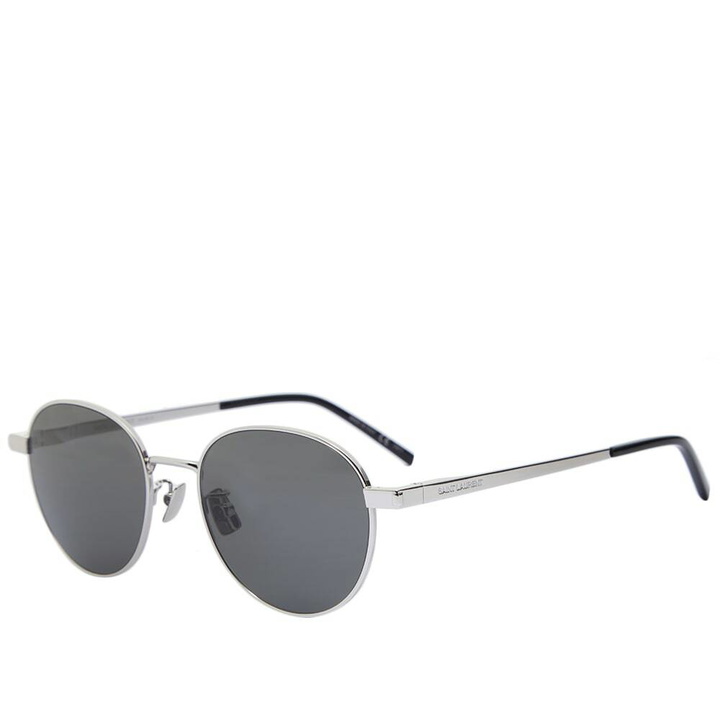 Photo: Saint Laurent Sunglasses Men's Saint Laurent SL 533 Sunglasses in Silver/Grey