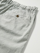 Hartford - Tanker Slim-Fit Straight-Leg Striped Cotton Drawstring Trousers - Gray