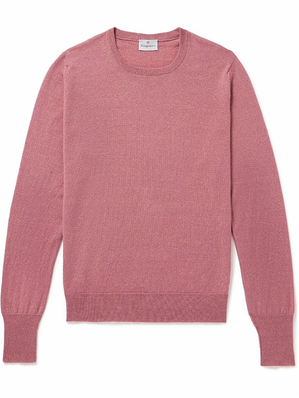 Photo: Kingsman - Cashmere and Linen-Blend Sweater - Pink