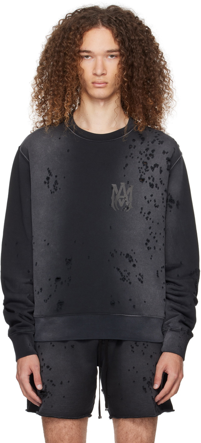 Amiri Black Oversized Lovers Sweatshirt Amiri