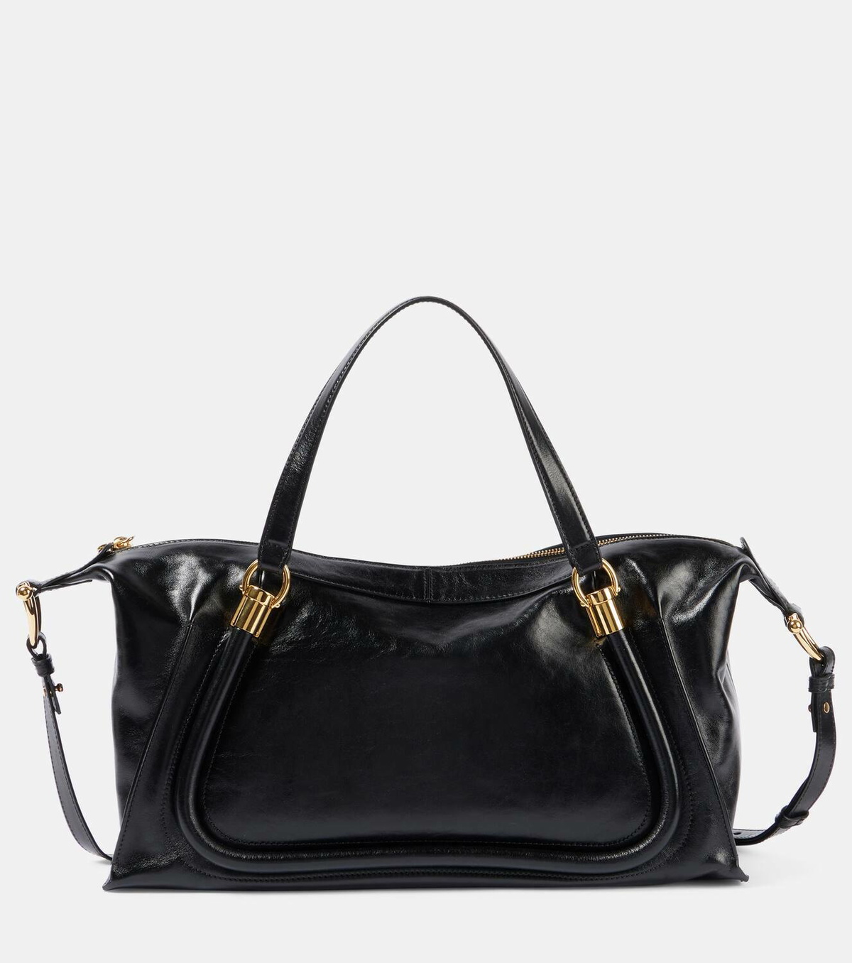 ショルダーバッグ・ポシェット Chloe FW24 PARATY 24 SHOULDER BAG (CHC24AS751N82 26M) Chloé Small Paraty 24 Bag in Shiny Leather in Black | Chloé US