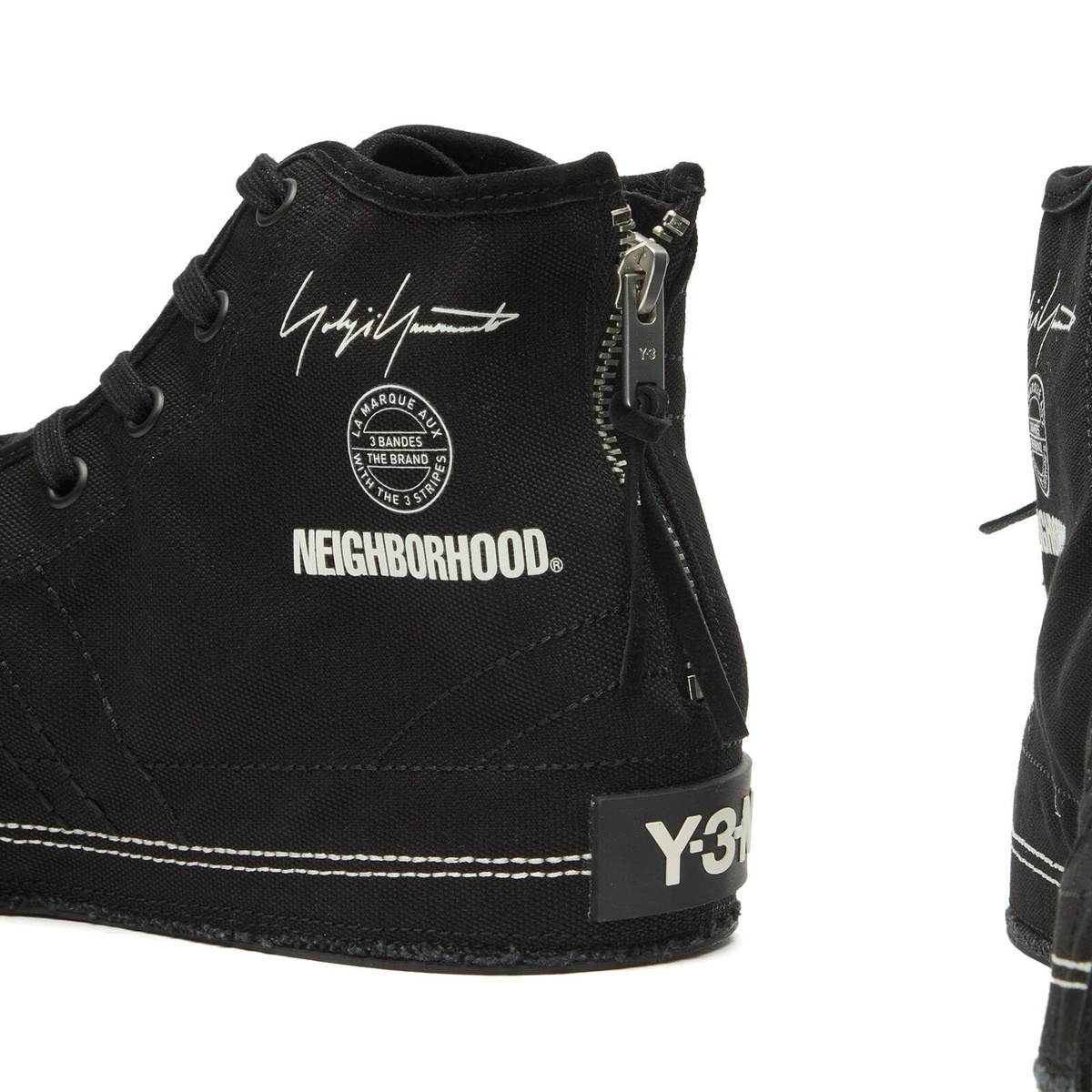 Y-3 Men's x NBHD Nizza Hi Sneaker in Black/Black/White