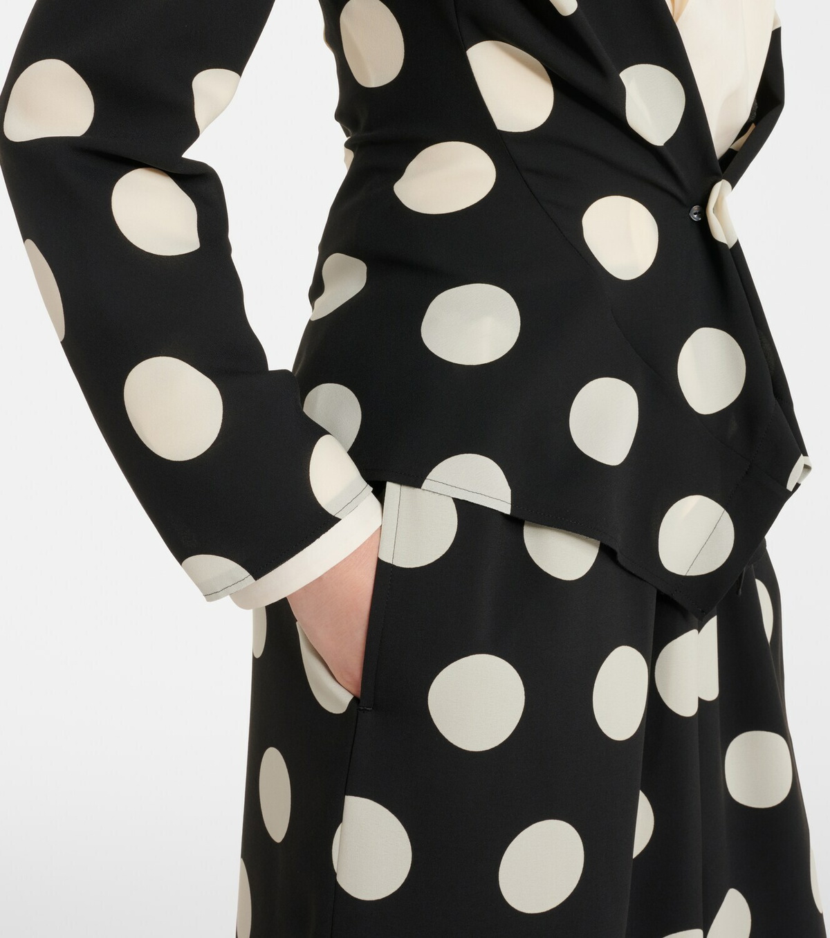 Junya Watanabe Polka-dot georgette blazer