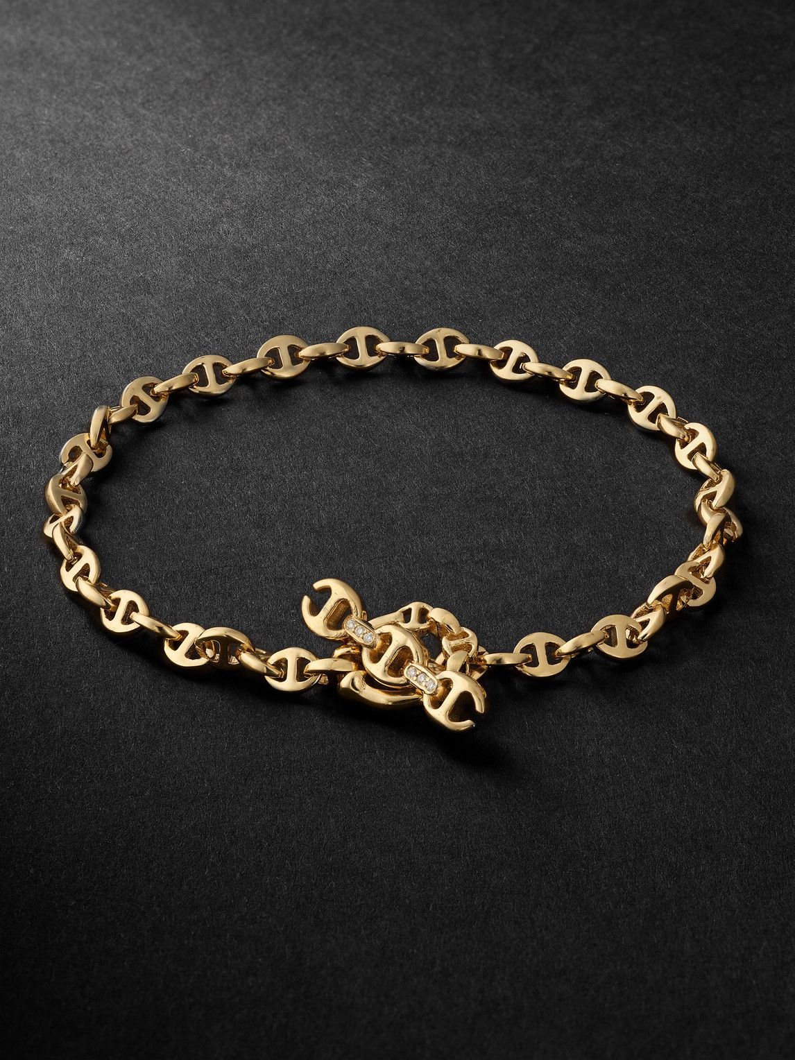 HOORSENBUHS - 3mm Open-Link Gold Diamond Bracelet - Gold HOORSENBUHS