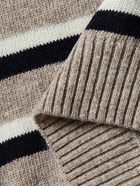 A.P.C. - Anthony Striped Virgin Wool Sweater - Brown